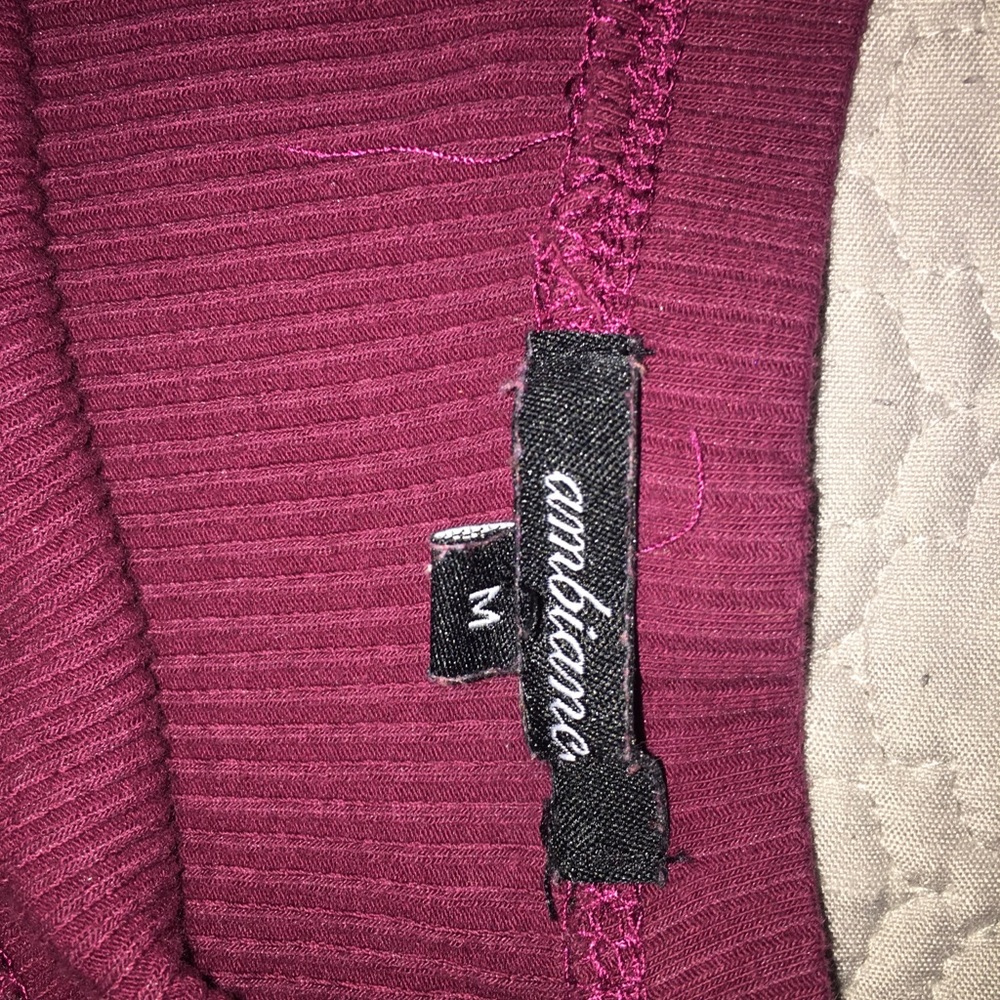 maroon shirt